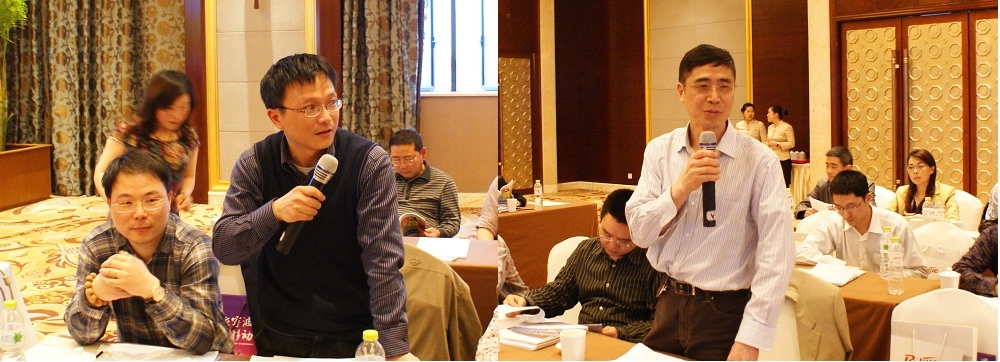 会议交流:宁波市公共卫生网络中心信息化主管张晖与学会副理事长陈诗华老师就论文、会刊等内容进行交流